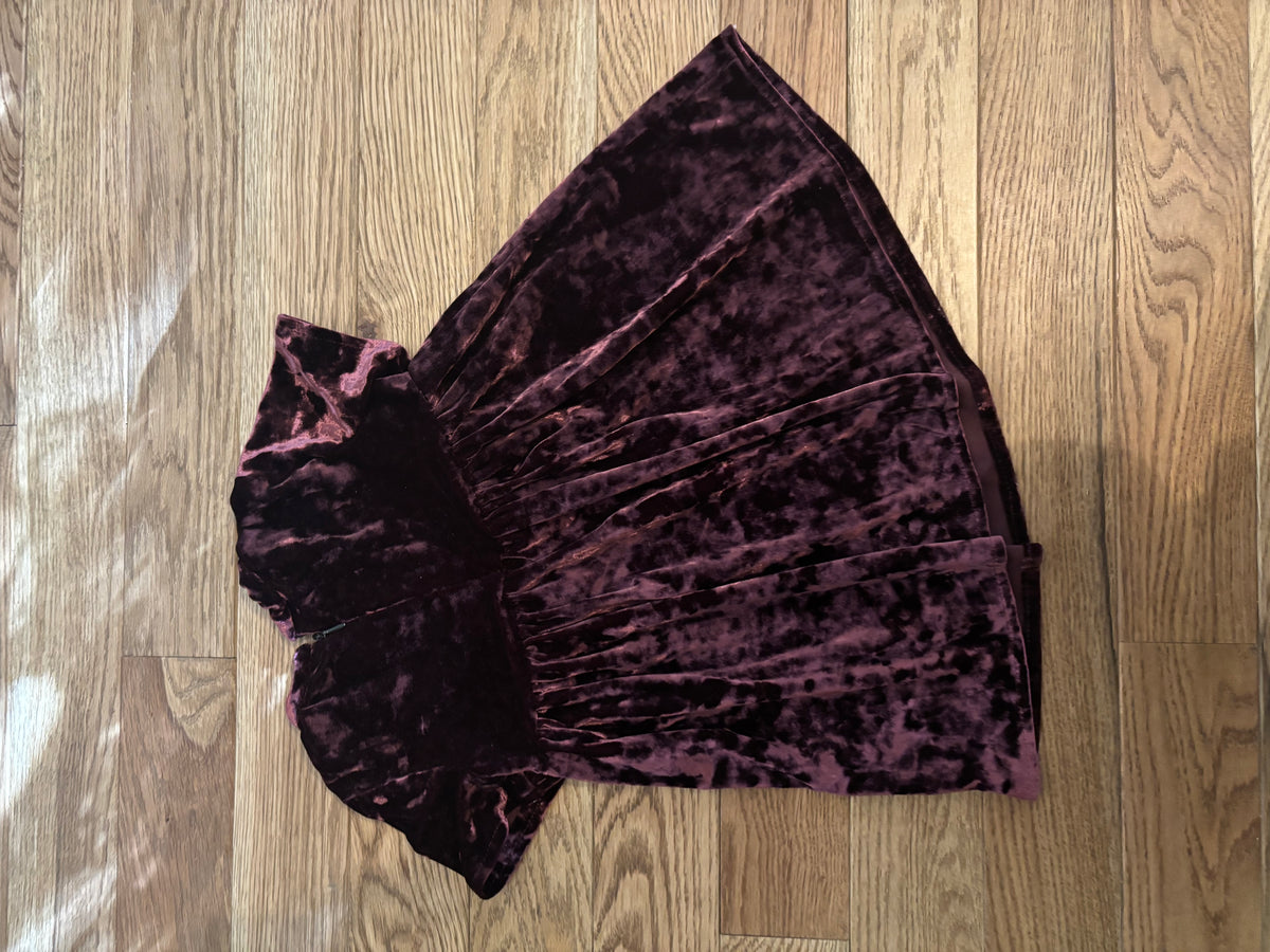 Plum velvet dress
