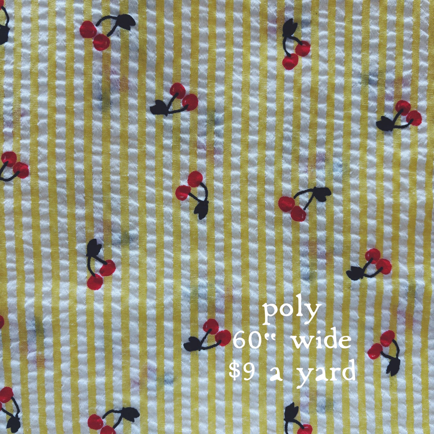 Polyester seersucker cherry fabric