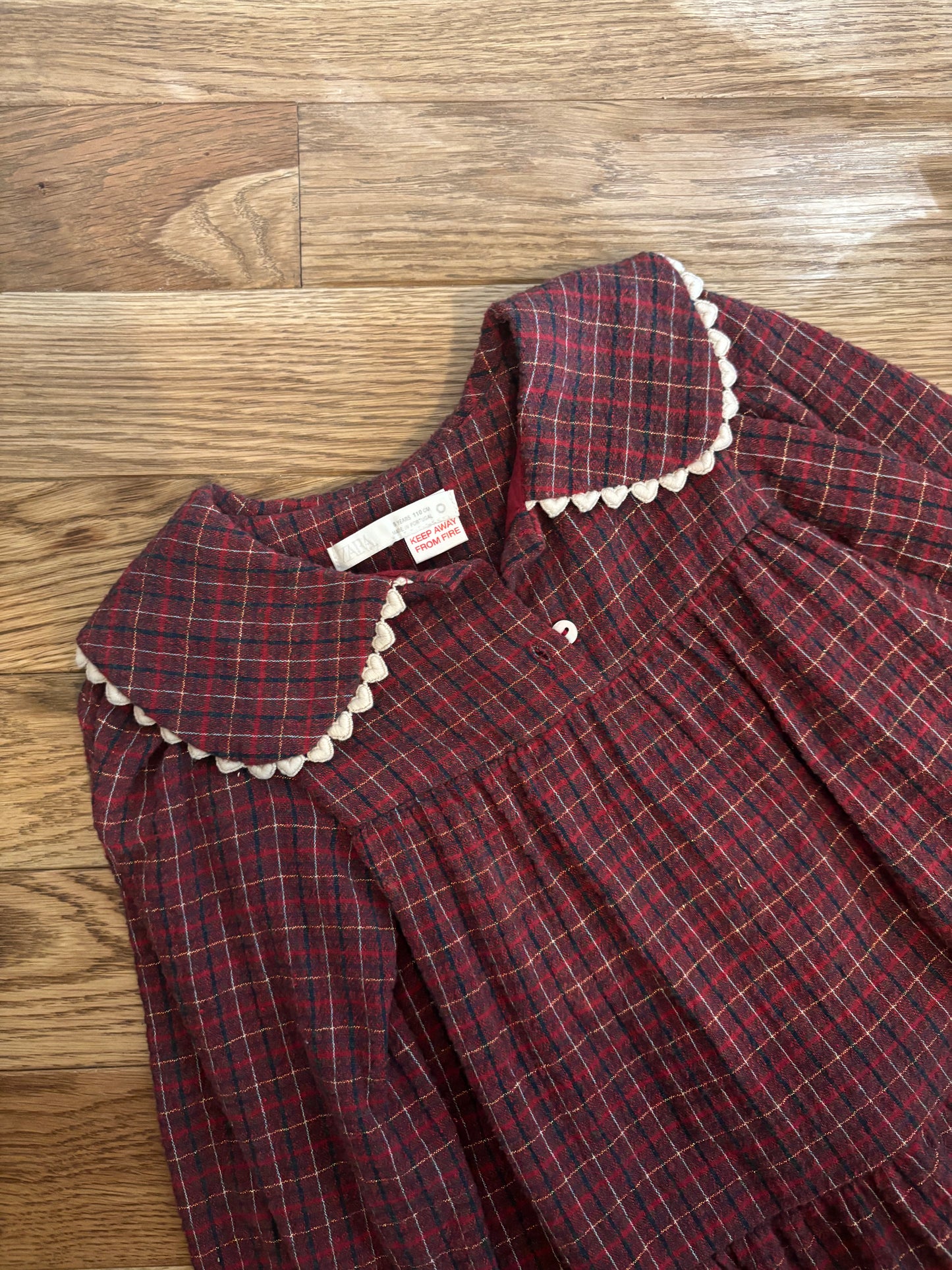 Red plaid dress