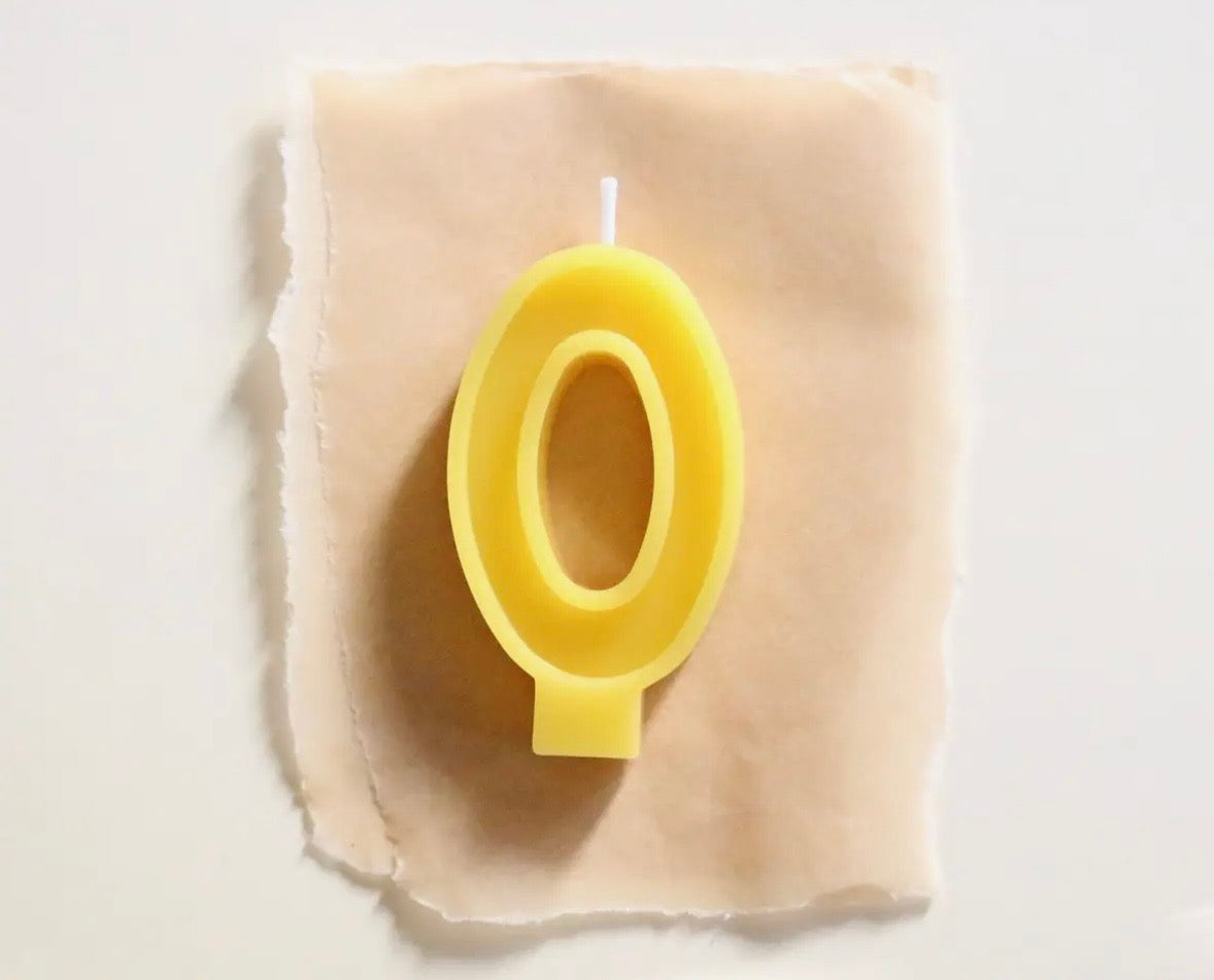 Beeswax number candle