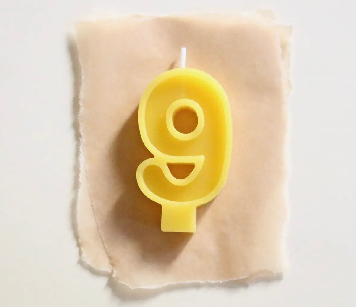 Beeswax number candle