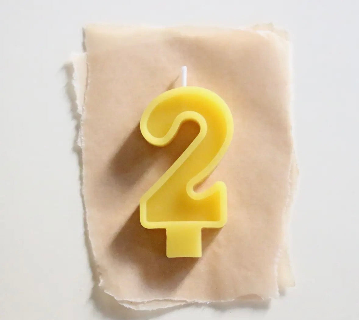 Beeswax number candle