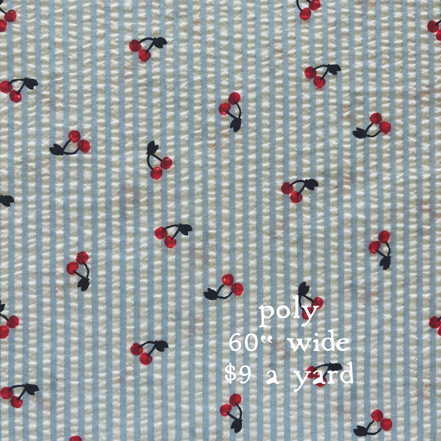 Polyester seersucker cherry fabric