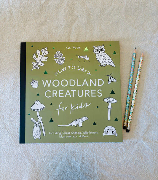 A Kids Drawing Book- Mushrooms and Woodlands Creatures