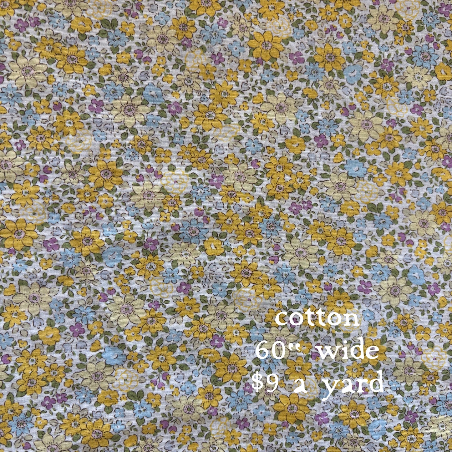 Yellow floral cotton