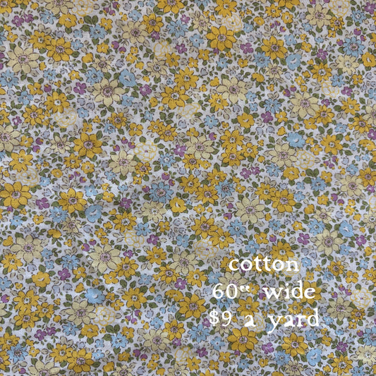 Yellow floral cotton