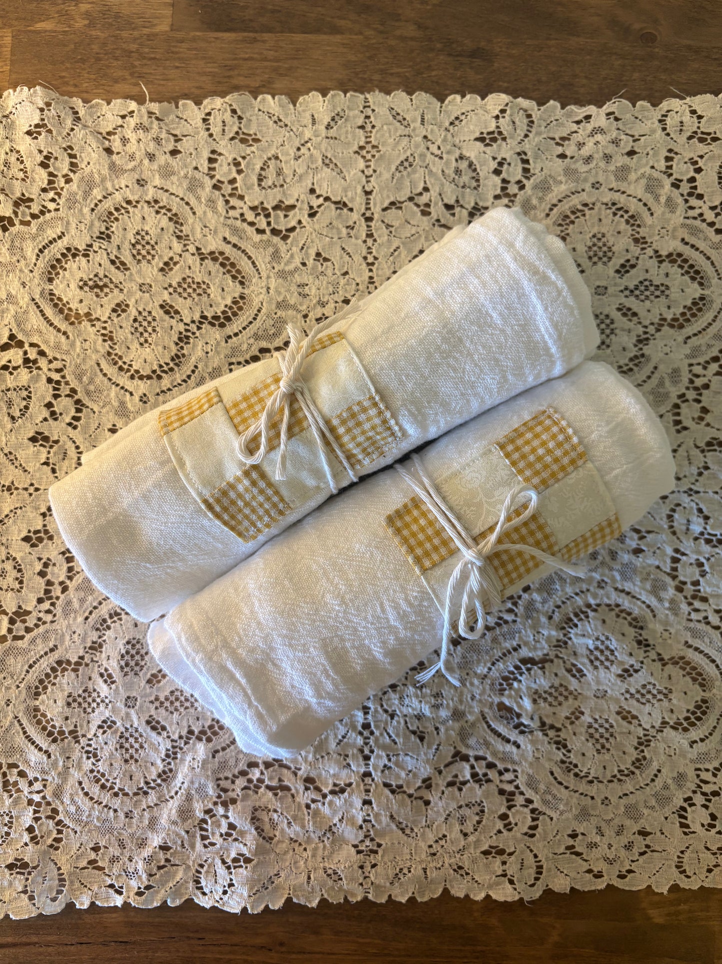 Quilted cotton tea towels