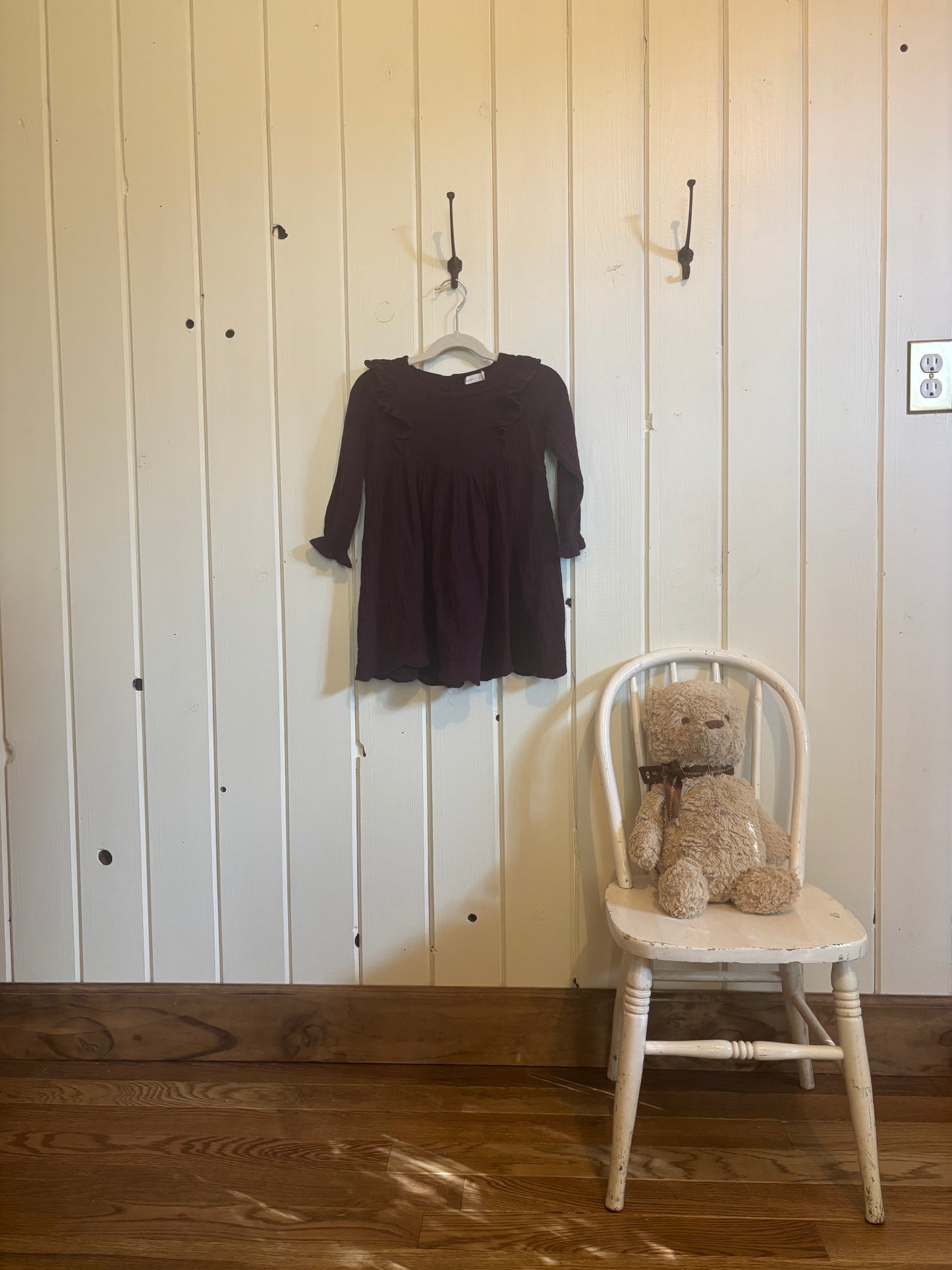 Plum cotton dress