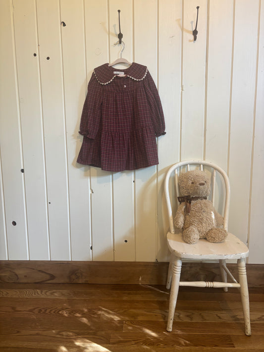 Red plaid dress